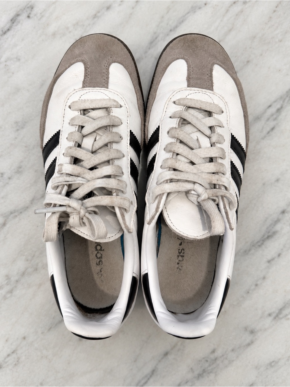 ADIDAS Samba OG White Black Grey Sneakers US 6
